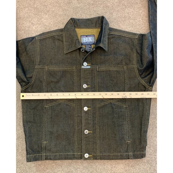 Bachi Exchange B/X Denim Jacket Womens 12 Embroidered Hip Hop Y2K Button Up - Picture 4 of 9